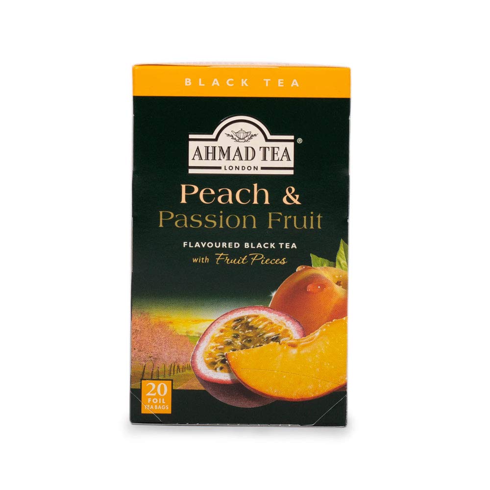 Ahmad Tea's Peach & Passion Fruit Flavored Black Tea Bags - 20 count